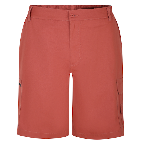 Leichte Cargo-Shorts mit elastischem Bund von Bigdude, Ziegelstein